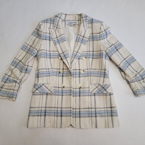 VERONICA BEARD Beacon Dickey Checked Cotton-Blend Blazer - Picture 5 of 16